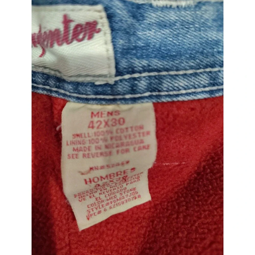 Vintage Faded Glory Fleece Lined Carpenter Pants Men Size 42 x 30 Outdoors Farm - Picture 6 of 7